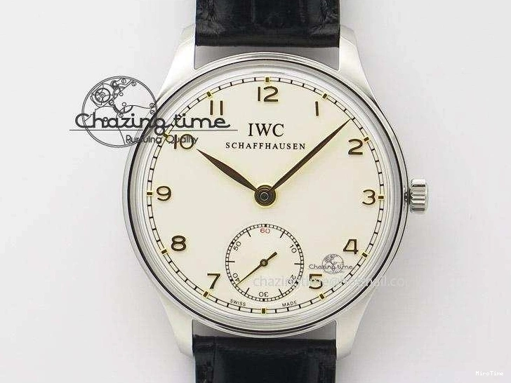 MIROTIME 0322 Sustainable Portuguese IW545408 White Dial ZF 1:1 Best Edition On Dark Blue Leather Strap 7335